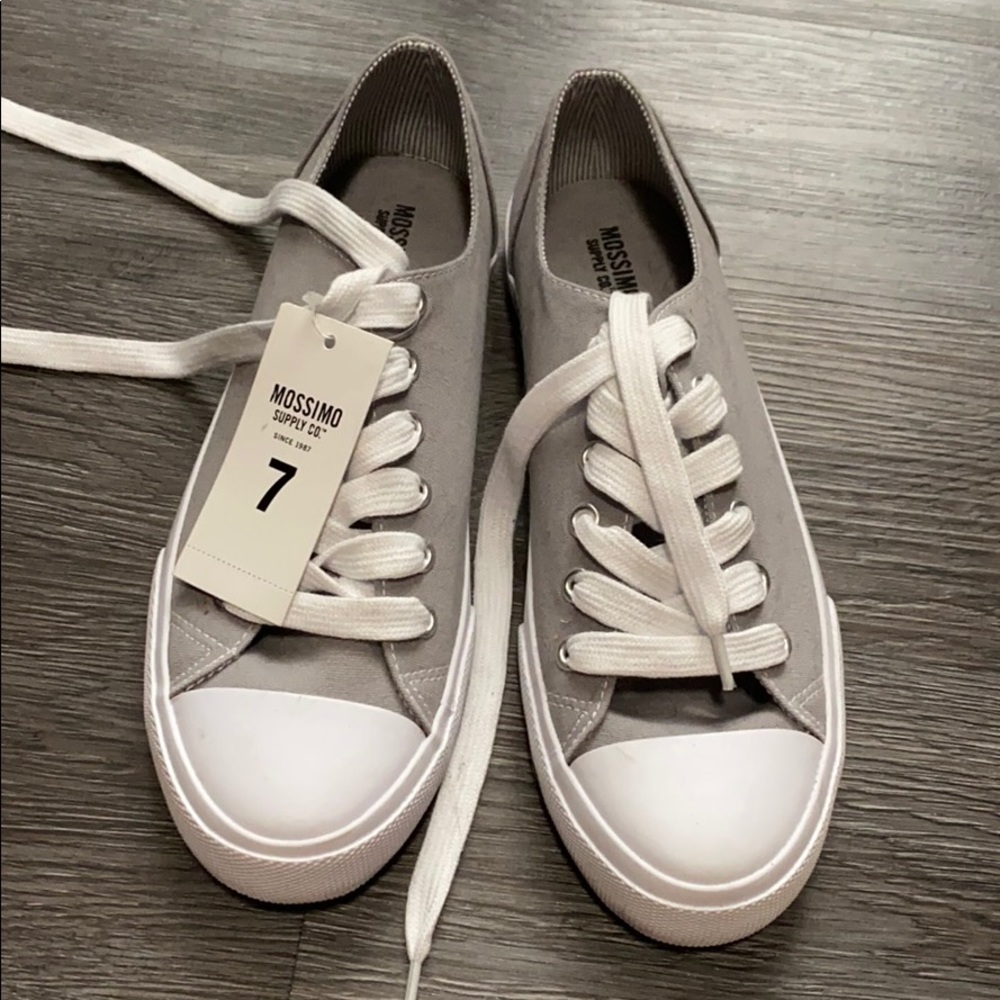 Gray sneakers